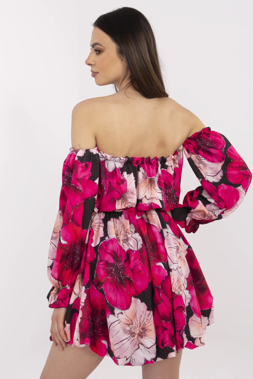 Šaty-MI-SK-A1447.84-černo-růžové