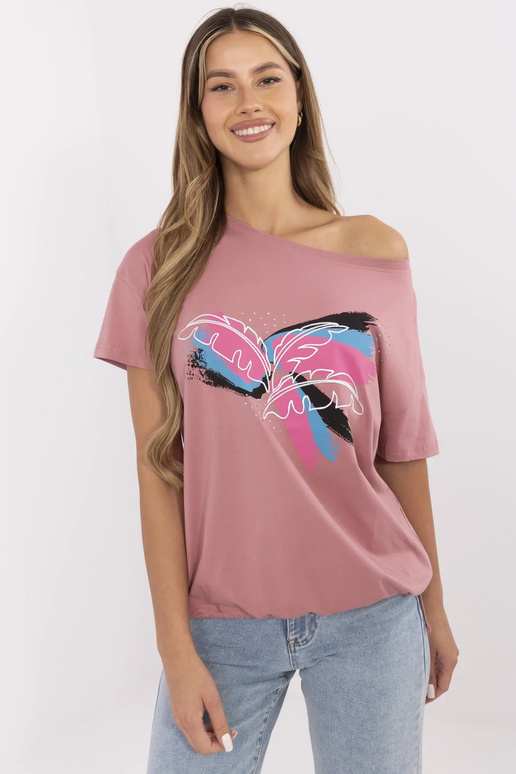 Tričko-CLM-TS-1019.79-tmavě růžové