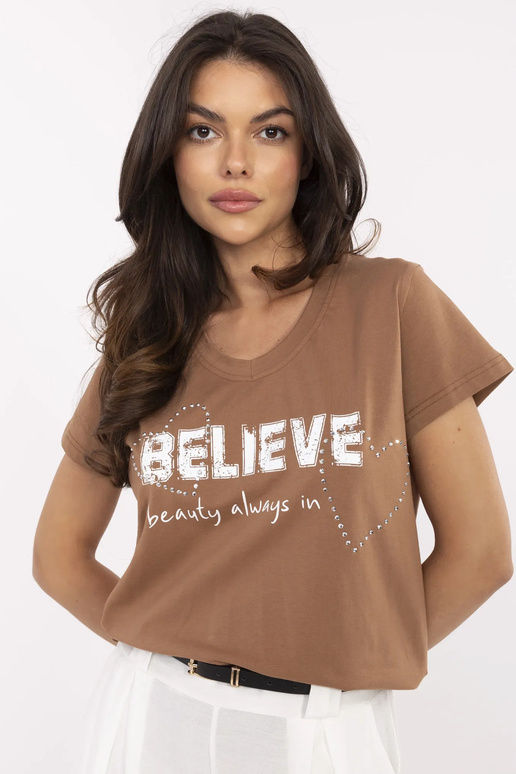 Tričko-CLM-TS-1726.87-světle hnědé