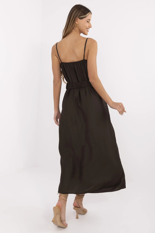 Šaty-MI-SK-A6401.00-tmavě hnědé Šaty-MI-SK-A6401.00-tmavě hnědé