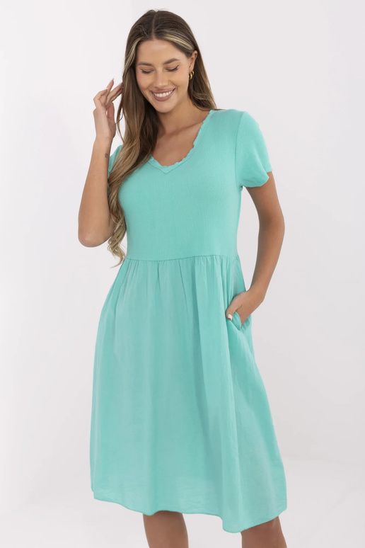 Šaty-DHJ-SK-25370,85-tyrkysové Šaty-DHJ-SK-25370,85-tyrkysové