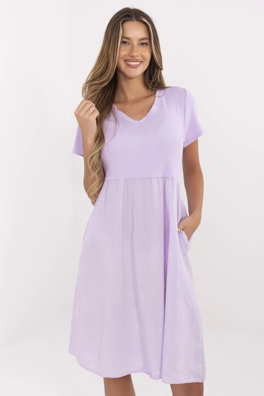 Šaty-DHJ-SK-25370.85-světle fialové Šaty-DHJ-SK-25370.85-světle fialové