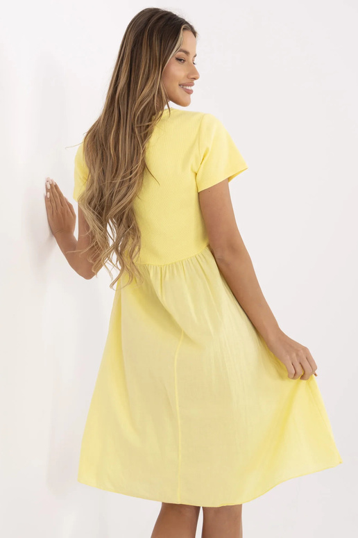 Šaty-DHJ-SK-25370.85-světle žluté Šaty-DHJ-SK-25370.85-světle žluté