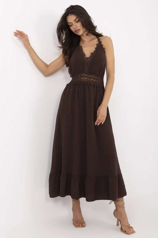 Šaty-MI-SK-88573.83-tmavě hnědé Šaty-MI-SK-88573.83-tmavě hnědé