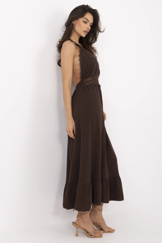 Šaty-MI-SK-88573.83-tmavě hnědé Šaty-MI-SK-88573.83-tmavě hnědé