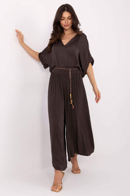 Kalhoty-TW-SP-BI-81733.14-tmavě hnědé