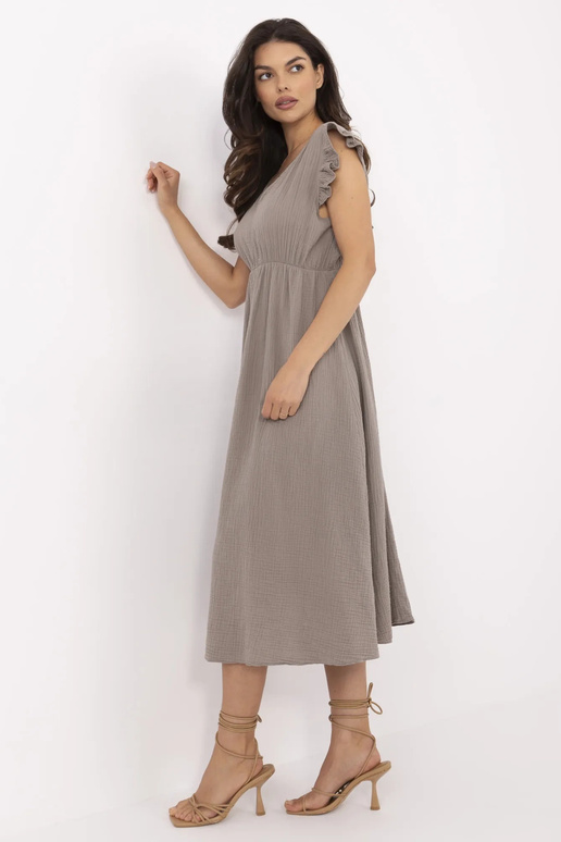 Šaty-MI-SK-122126.77-tmavě béžové Šaty-MI-SK-122126.77-tmavě béžové