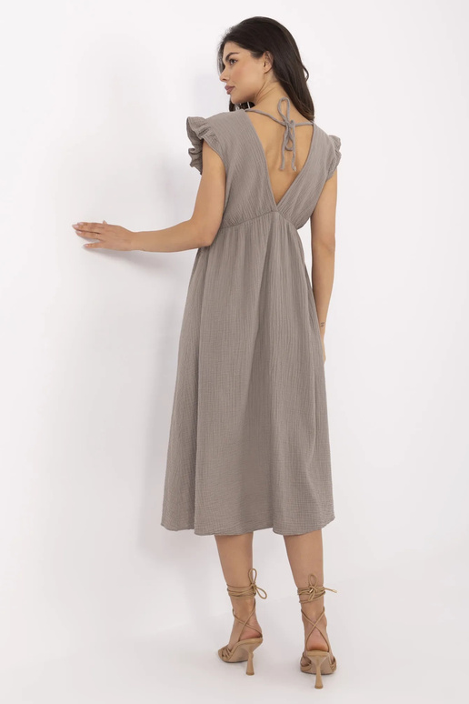 Šaty-MI-SK-122126.77-tmavě béžové Šaty-MI-SK-122126.77-tmavě béžové