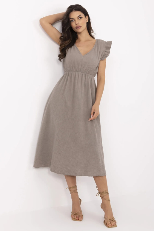 Šaty-MI-SK-122126.77-tmavě béžové Šaty-MI-SK-122126.77-tmavě béžové