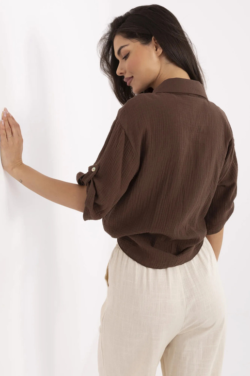 Košile-DHJ-KS-8595-1.66-hnědá