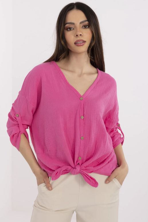 Košile-DHJ-KS-25108.60P-fluo růžová