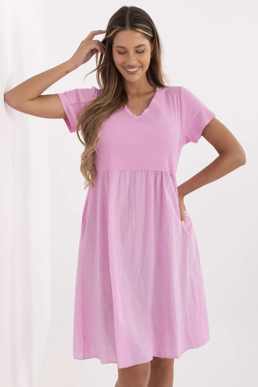 Šaty-DHJ-SK-25370.85-růžové Šaty-DHJ-SK-25370.85-růžové