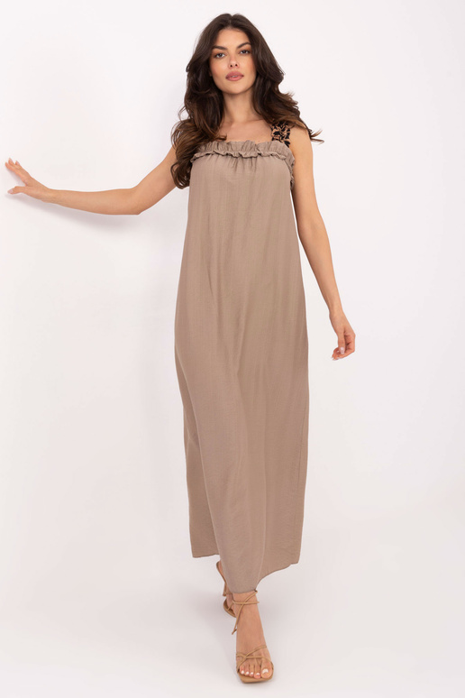 Šaty-MI-SK-A6412.68-tmavě béžové Šaty-MI-SK-A6412.68-tmavě béžové
