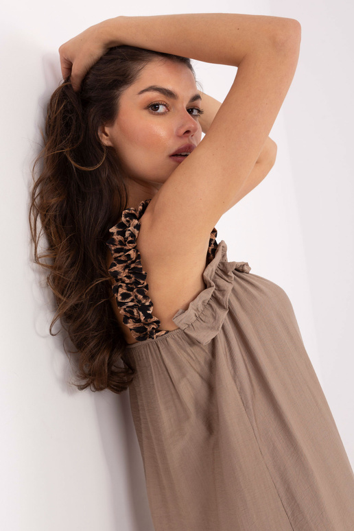 Šaty-MI-SK-A6412.68-tmavě béžové Šaty-MI-SK-A6412.68-tmavě béžové