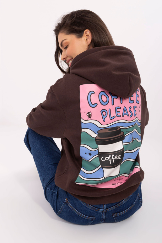 Tmavě hnědý mikina