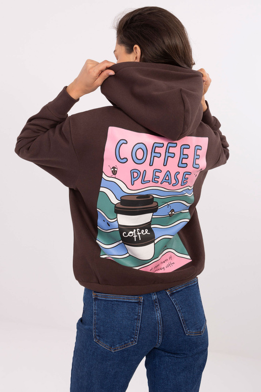 Tmavě hnědý mikina