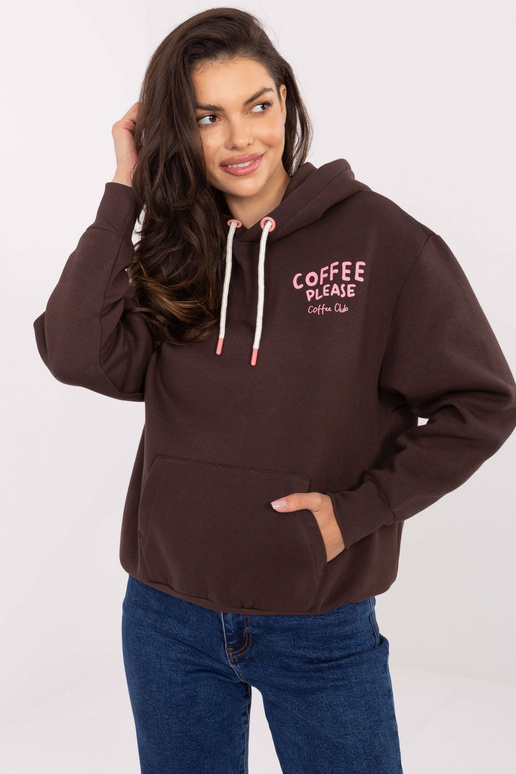 Tmavě hnědý mikina