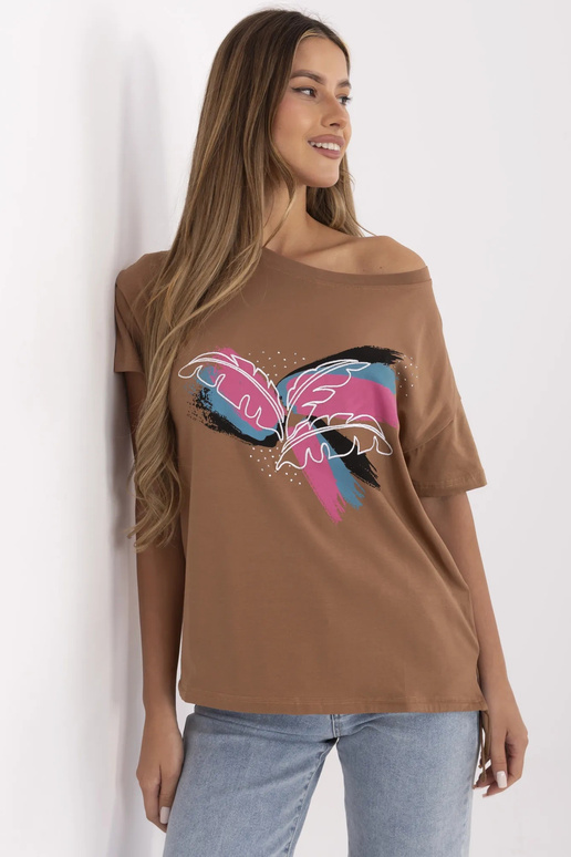 Tričko-CLM-TS-1019.79-světle hnědé