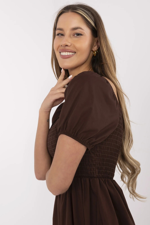 Šaty-MI-SK-A2561.89-tmavě hnědé Šaty-MI-SK-A2561.89-tmavě hnědé