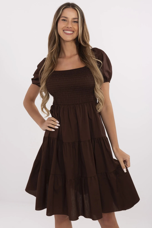 Šaty-MI-SK-A2561.89-tmavě hnědé Šaty-MI-SK-A2561.89-tmavě hnědé