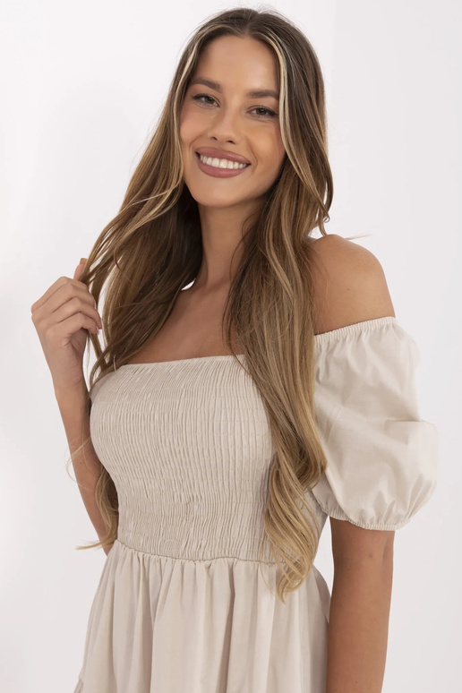 Šaty-MI-SK-A2561.89-béžové Šaty-MI-SK-A2561.89-béžové