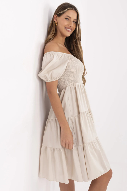 Šaty-MI-SK-A2561.89-béžové Šaty-MI-SK-A2561.89-béžové