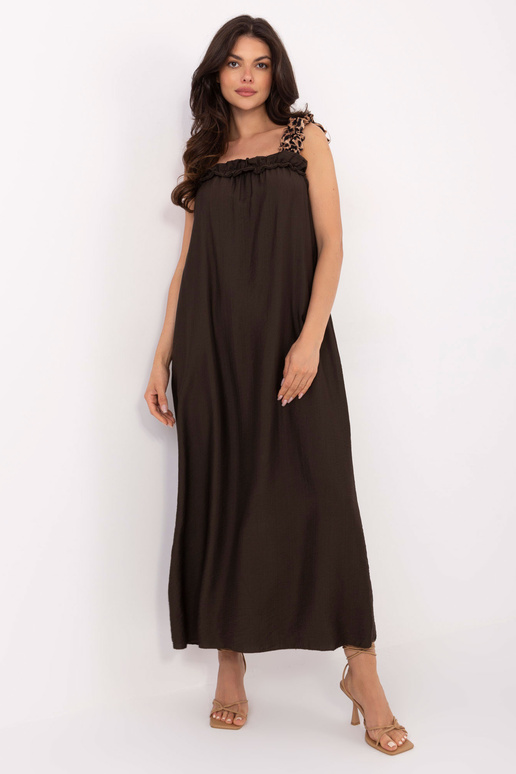 Šaty-MI-SK-A6412.68-tmavě hnědé Šaty-MI-SK-A6412.68-tmavě hnědé