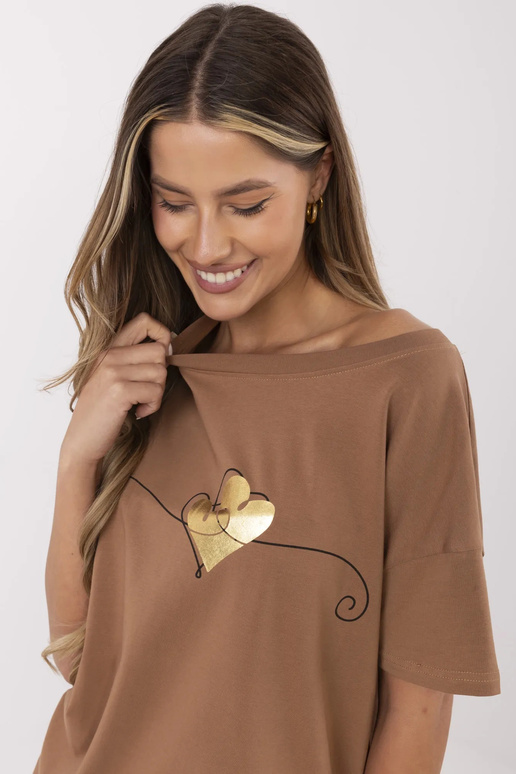 Tričko-CLM-TS-1017.03-světle hnědé