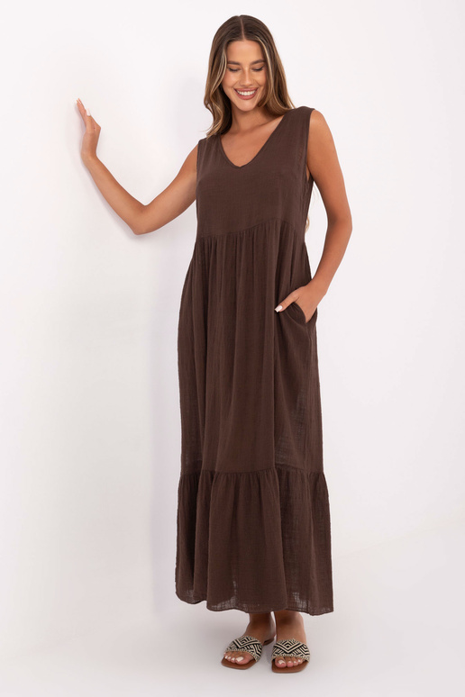 Šaty TW-SK-BI-28007.63 tmavě hnědé