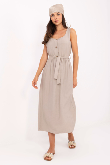 Šaty tmavě béžové...