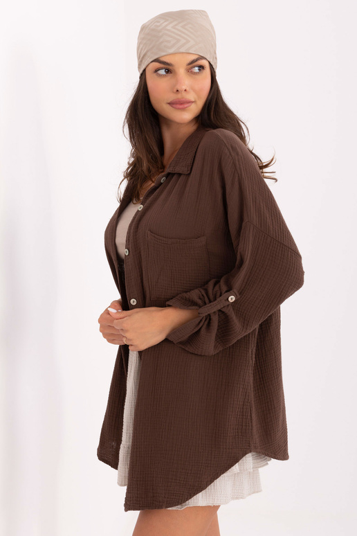 Košile MO-KS-9368.98 tmavě hnědá Košile MO-KS-9368.98 tmavě hnědá