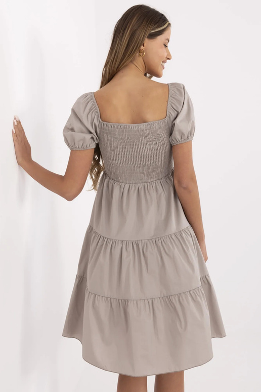 Šaty-MI-SK-A2561.89-tmavě béžové Šaty-MI-SK-A2561.89-tmavě béžové