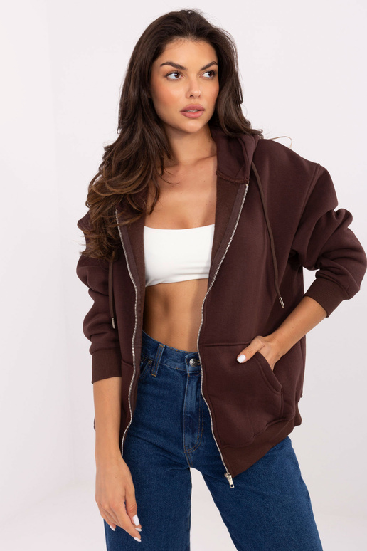 Mikina CLM-BL-1044.21 tmavě hnědá Mikina CLM-BL-1044.21 tmavě hnědá