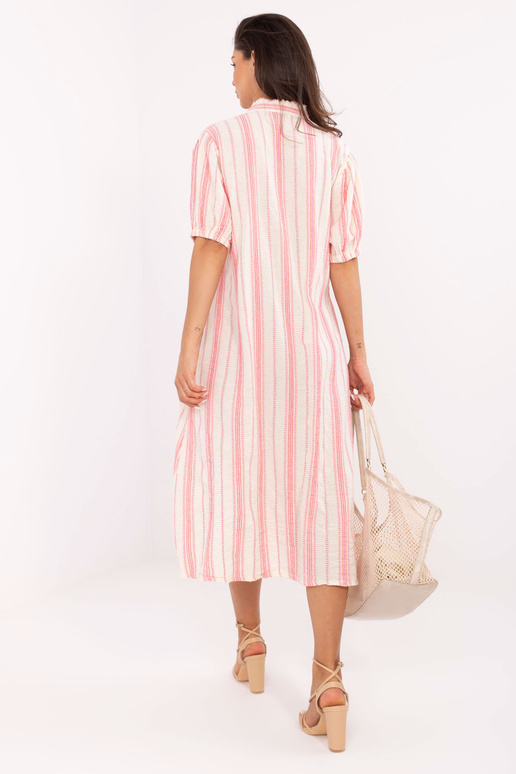 Bílo-růžové šaty