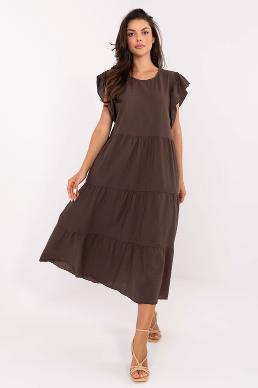 Tmavě hnědé šaty