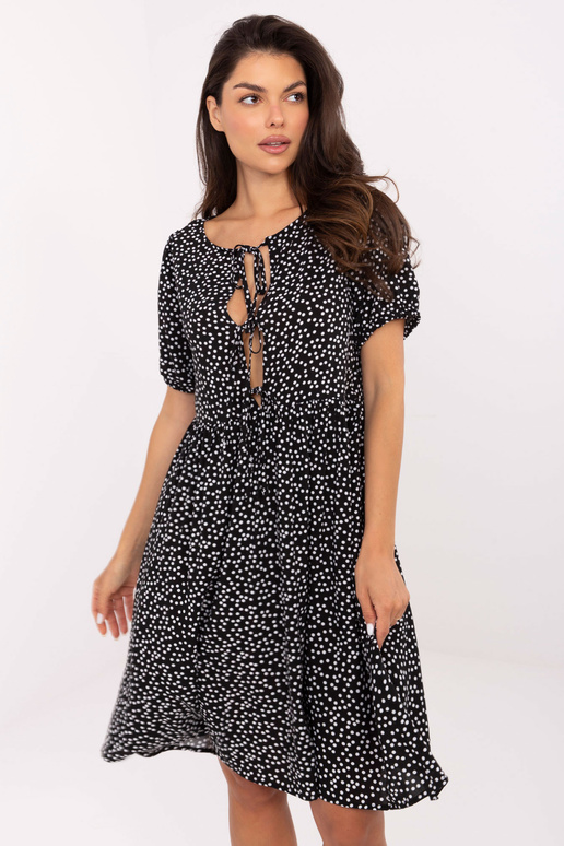 Šaty D73771M30466A černobílá