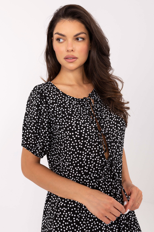 Šaty D73771M30466A černobílá