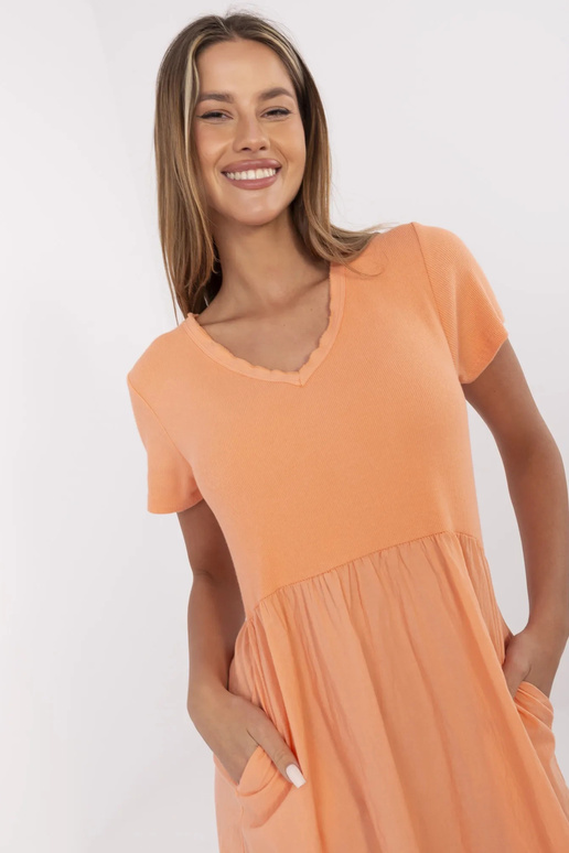 Šaty-DHJ-SK-25370.85-oranžové Šaty-DHJ-SK-25370.85-oranžové