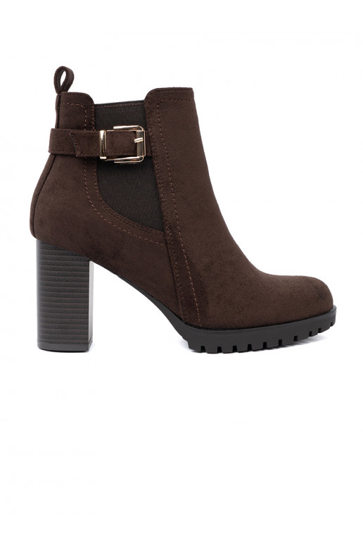 tmavě hnědá boty na podpatku  tmavě hnědá boty na podpatku