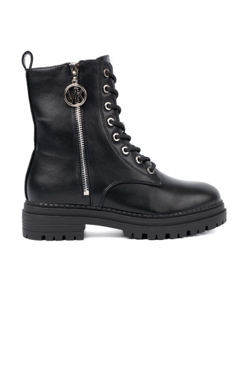 Černé Dámské boty z metalowym detalem