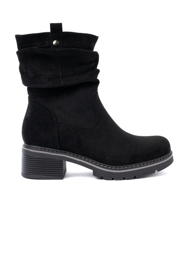 Dámské podpatky Černé z ozdobnym marszczeniem