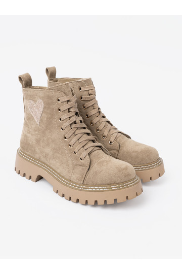 béžové Dámské boty  i grubą podeszwą 2