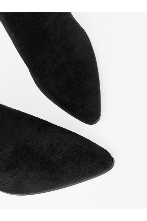 Elegantní styl Černé boty z biżuteryjnym akcentem