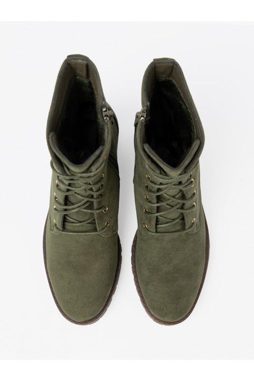 zelené Dámská obuv se šněrováním zelené Dámská obuv se šněrováním