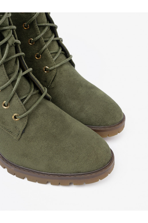 zelené Dámská obuv se šněrováním zelené Dámská obuv se šněrováním