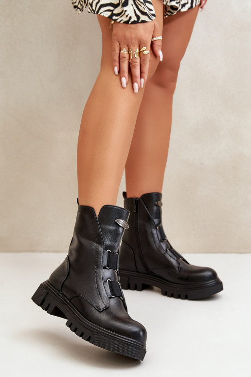 zateplené boty    Eko  Černé Mailyra