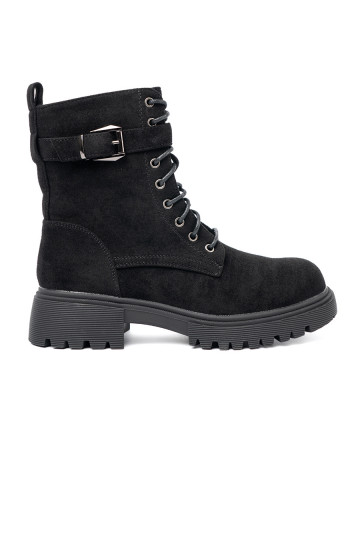 Černé Dámské boty s přezkami i m