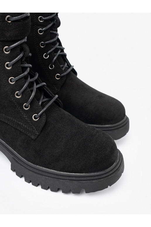 Černé Dámské boty s přezkami i m