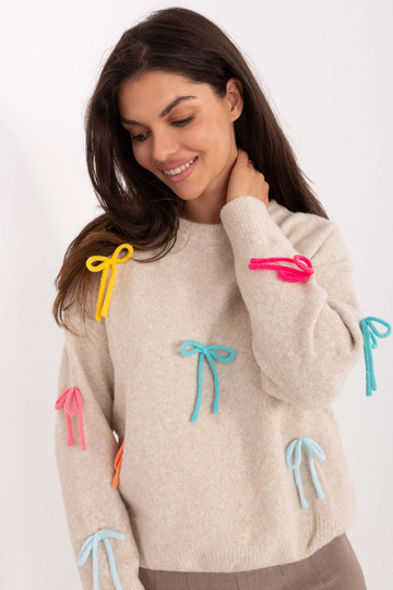 Světlý písečný svetr