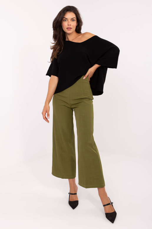 Olivově zelené kalhoty